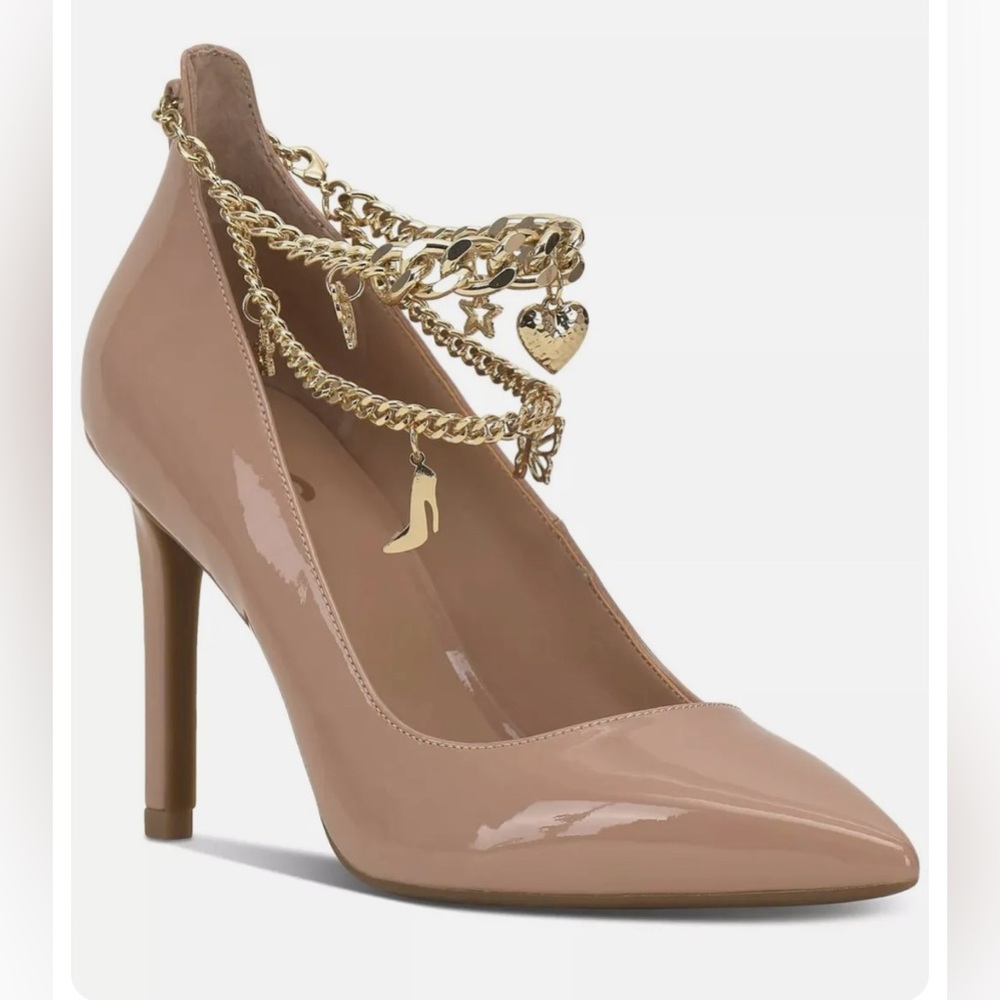 I.N.C. Gold charm stiletto pump